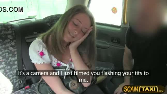 Gorgeous scarlet rides a cab and gets fucked in the backseat by the cab driver